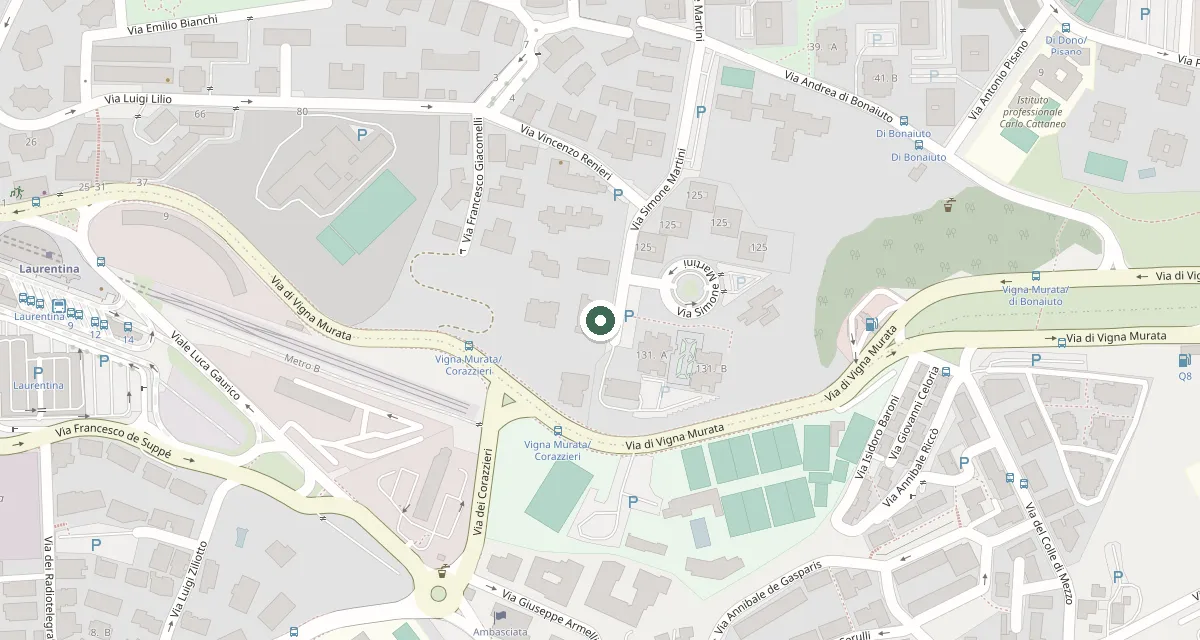 Map of the area: Via Simone Martini 136, 00142 Roma