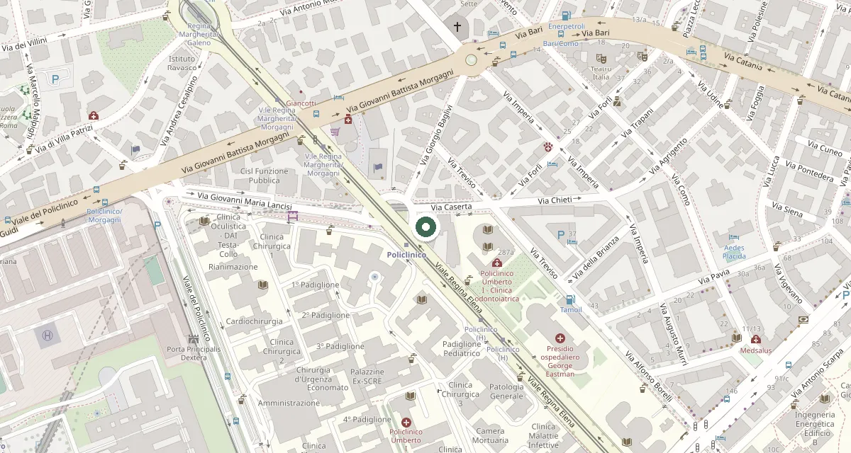 Map of the area: Casa di Cura San Domenico, Piazza Sassari 5, 00161 Roma